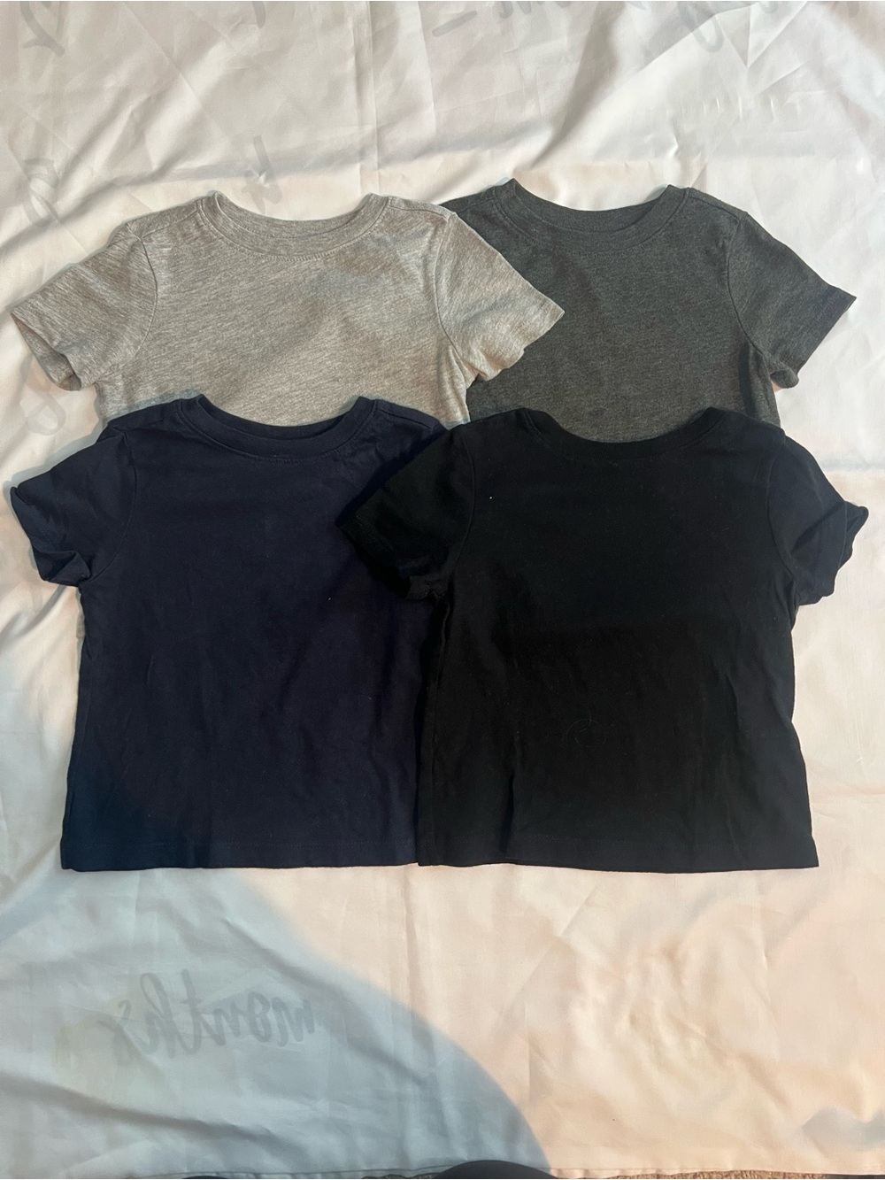 Old Navy Short-Sleeve Basic Tee Pack — Black, Navy & Gray Size 18-24 Months